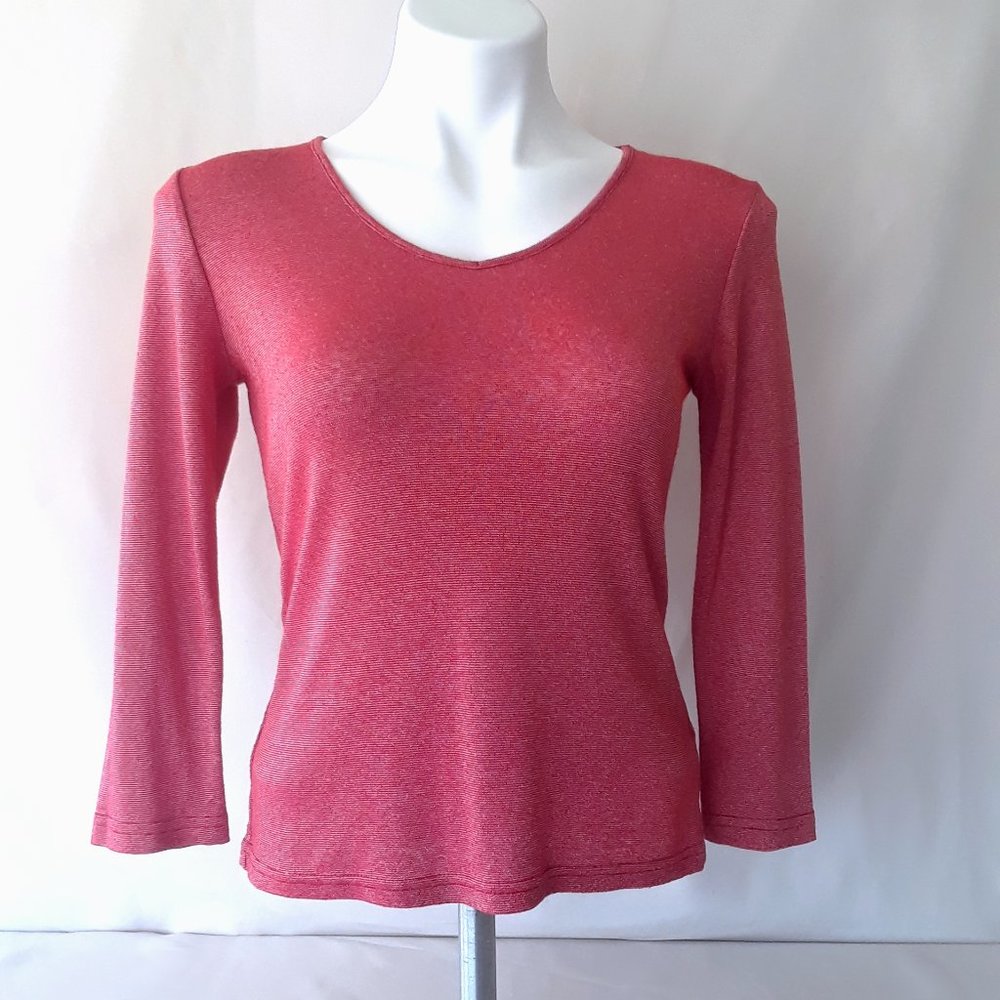 Gap Salmon Red 3/4 Sleeve Relaxed Fit Top XS/S